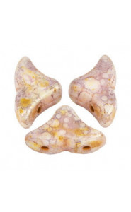 Les perles par Puca® Hélios beads Opaque mix rose/gold ceramic look 03000/15695